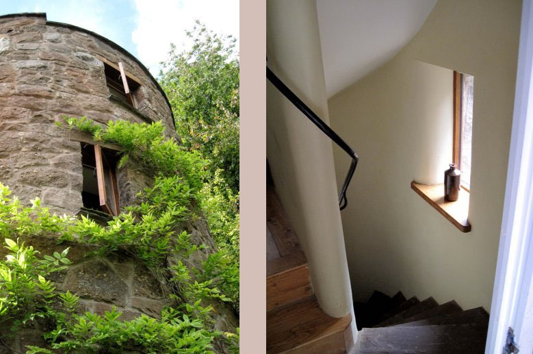 inside and outside the tower